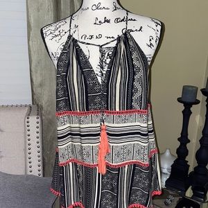 Boho chic tank with tassel detail